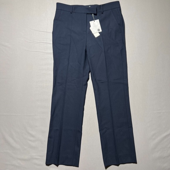 NWT Agnona Women's Blue Straight Leg‎ High Rise Ankle Preppy Pant Size 42R